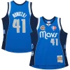 Dirk Nowitzki Dallas Mavericks Unisex Hall of Fame Incontournable Class of 2023 Throwback Swingman Jersey Blue