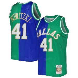 Dirk Nowitzki Dirk Nowitzki Hardwood Classics 1998/2019 Split Swingman Éclatant Jersey Blue/Green