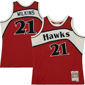 Dominique Wilkins Atlanta Hawks 1986/87 Hardwood Classics Off Court Swingman Jersey Confortable Red