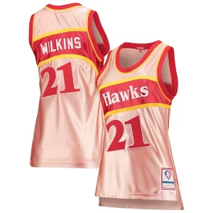 Dominique Wilkins Atlanta Hawks Women's 75th Anniversary Rose Gold 1986 Swingman Jersey Magnifique Pink