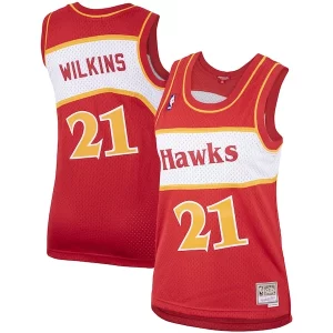 Dominique Wilkins Atlanta Hawks Women's Hardwood Classics Swingman Jersey Red Magnifique
