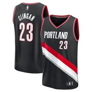 Donovan Clingan Portland Uniques Trail Blazers 2024 NBA Draft Fast Break Player Jersey Icon Edition Black