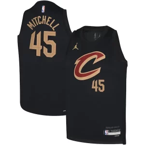 Donovan Mitchell Cleveland Captivant Cavaliers Jordan Brand Youth Swingman Jersey Statement Black