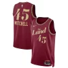 Donovan Éclatant Mitchell Cleveland Cavaliers Nike Unisex 2023/24 Swingman Jersey Wine City Edition
