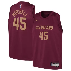 Donovan Mitchell Cleveland Cavaliers Exceptionnel Nike Youth Swingman Jersey Icon Edition Wine
