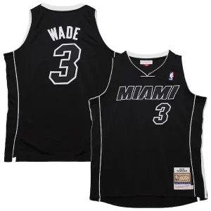 Dwyane Wade Miami Heat 2011/12 Hardwood Classics Authentic Jersey Personalisable Black