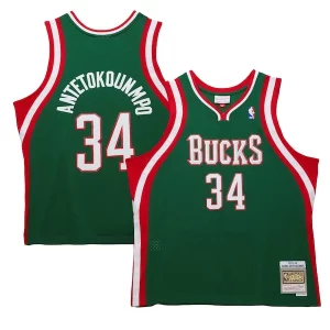 Giannis Antetokounmpo Milwaukee Bucks Collectible 2013/14 Hardwood Classics Swingman Jersey Hunter Green