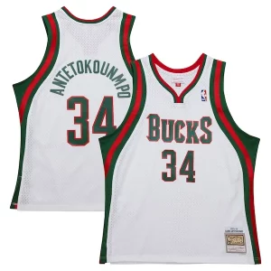 Giannis Antetokounmpo Milwaukee Bucks 2013/14 Vibrant Hardwood Classics Swingman Jersey White