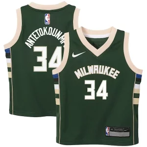 Giannis Antetokounmpo Milwaukee Bucks Nike Preschool Swingman Player Jersey Icon Edition Hunter Exquisite Green