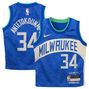Giannis Antetokounmpo Milwaukee Bucks Nike Toddler Swingman Replica Jersey Splendide City Edition Royal