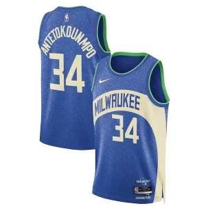 Giannis Antetokounmpo Milwaukee Bucks Nike Unisex 2023/24 Swingman Jersey Blue City Superbe Edition