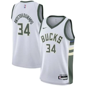 Giannis Antetokounmpo Milwaukee Bucks Nike Gracieux Youth Swingman Jersey Association Edition White