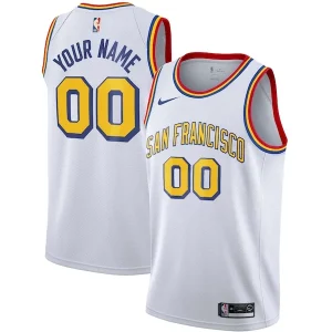 Golden State Warriors Nike Unisex 2019/20 Custom Swingman Jersey White Classic Magnifique Edition