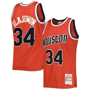 Hakeem Olajuwon Houston Rockets 1993/94 Hardwood Classics Off Court Swingman Sophistiqué Jersey Red