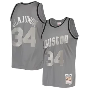 Hakeem Olajuwon Houston Rockets Hardwood Uniques Classics Retired Player 1993/94 Metal Works Swingman Jersey Charcoal