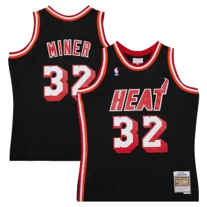 Harold Authentique Miner Miami Heat 1992/93 Hardwood Classics Swingman Throwback Jersey Black