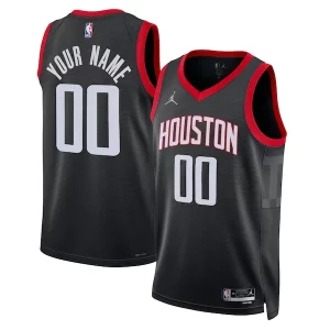 Houston Rockets Jordan Brand Unisex 2022/23 Swingman Custom Jersey Statement Edition Gracieux Black