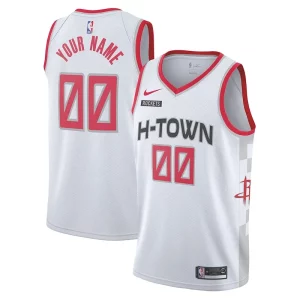Houston Rockets Nike Gracieux 2019/20 Swingman Custom Jersey White City Edition