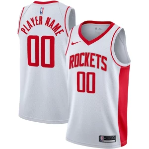 Houston Rockets Nike Vibrant 2020/21 Swingman Custom Jersey Association Edition White