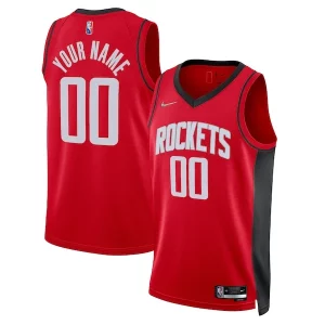 Houston Rockets Nike 2021/22 Diamond Swingman Custom Jersey Icon Edition Red Superbe