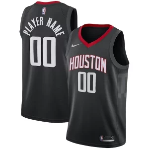 Houston Rockets Nike Swingman Custom Jersey Black Statement Vibrant Edition
