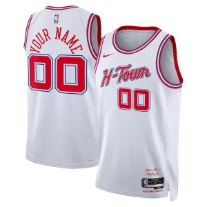Houston Rockets Nike Unisex 2023/24 Custom Swingman Exceptionnel Jersey White City Edition