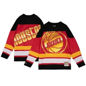 Houston Rockets Women's Hardwood Classics Big Face 4.0 Charming Hockey Jersey Red