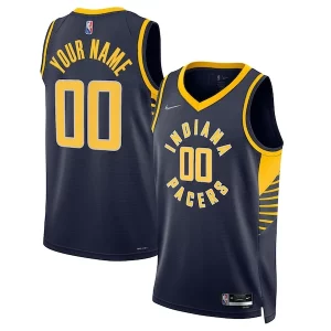 Indiana Pacers Nike 2021/22 Diamond Admirable Swingman Custom Jersey Icon Edition Navy