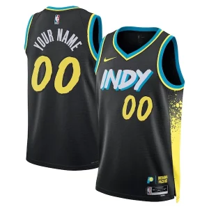Indiana Pacers Nike Unisex 2023/24 Custom Distingué Swingman Jersey Black City Edition