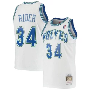 Isaiah Rider Minnesota Timberwolves 1995/96 Superbe Hardwood Classics Swingman Jersey White