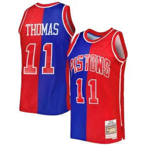 Isiah Thomas Isiah Thomas Hardwood Classics 1988/89 Split Swingman Jersey Blue/Red Personalisable