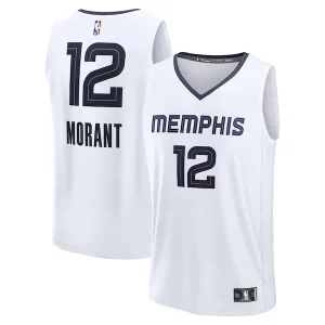 Ja Morant Memphis Grizzlies Fast Break Replica Player Jersey Association Vibrant Edition White