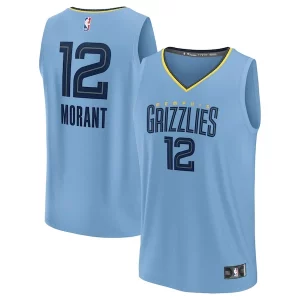 Ja Morant Memphis Grizzlies Fast Break Replica Player Jersey Statement Edition Dashing Light Blue
