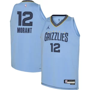 Ja Morant Memphis Grizzlies Jordan Brand Youth Swingman Jersey Moderne Statement Edition Light Blue