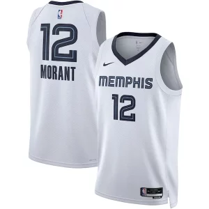 Ja Morant Memphis Grizzlies Nike Unisex Swingman Jersey Exceptionnel Association Edition White/Navy