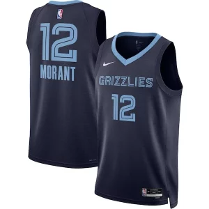 Ja Morant Memphis Grizzlies Premium Nike Unisex Swingman Jersey Icon Edition Navy/White