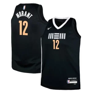 Ja Morant Memphis Grizzlies Nike Youth Swingman Replica Jersey City Edition Black Luxueux