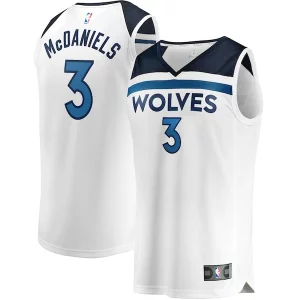 Jaden McDaniels Minnesota Timberwolves Youth Fast Break Replica Refiné Player Jersey Association Edition White