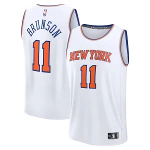 Jalen Brunson New York Knicks Moderne Fast Break Replica Player Jersey Association Edition White