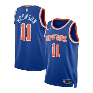 Jalen Brunson New Commémoratif York Knicks Nike Unisex Swingman Jersey Icon Edition Blue