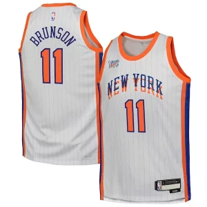 Jalen Brunson New York Knicks Nike Youth Notable 2024/25 Swingman Player Jersey City Edition White