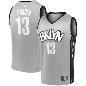 James Superbe Harden Brooklyn Nets Fast Break Replica Jersey Charcoal Statement Edition/White