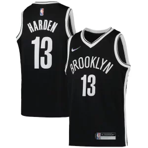 James Harden Exceptionnel Brooklyn Nets Nike Youth 2021/22 Diamond Swingman Jersey Icon Edition Black