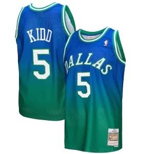 Jason Kidd Dallas Mavericks 1994/95 Hardwood Classics Fadeaway Swingman Notable Player Jersey Green/Navy