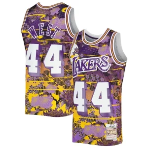 Jerry West Los Angeles Lakers 1971/72 Hardwood Classics Lunar New Year Swingman Refiné Jersey Purple