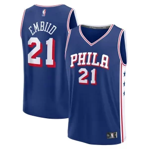 Joel Embiid Philadelphia 76ers Fast Éclatant Break Replica Player Jersey Icon Edition Royal