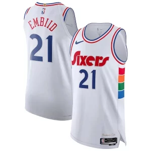 Joel Embiid Philadelphia 76ers Refiné Nike 2024/25 Authentic Player Jersey City Edition White