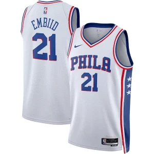 Joel Exceptionnel Embiid Philadelphia 76ers Nike Unisex Swingman Jersey Association Edition White/Royal