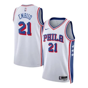 Joel Embiid Philadelphia 76ers Nike Youth Swingman Jersey Association Edition White Confortable