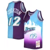 John Stockton Utah Jazz Hardwood Classics 1996/97 Split Swingman Jersey Purple/Turquoise Vibrant
